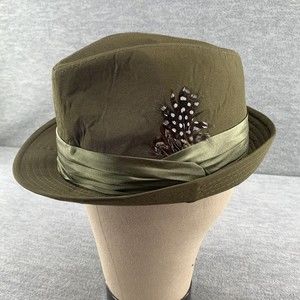 Bruno Capelo Green Men Fedora Hat Size S/M